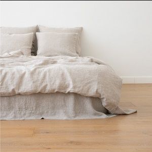 Washed Linen king Duvet Cover and pillow shams